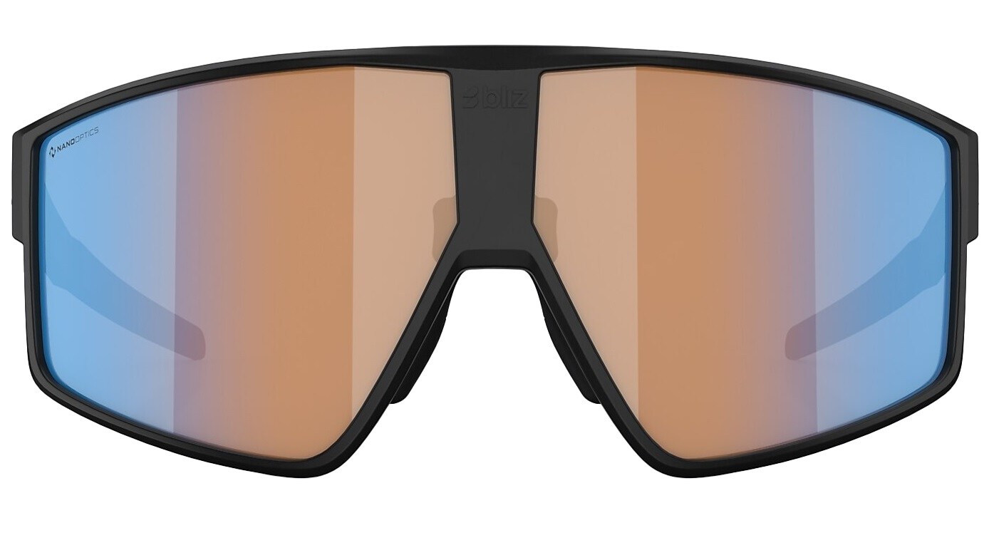 Okulary przeciwsłoneczne Bliz P002 - Matte Black/Coral/Orange Mirror Blue
