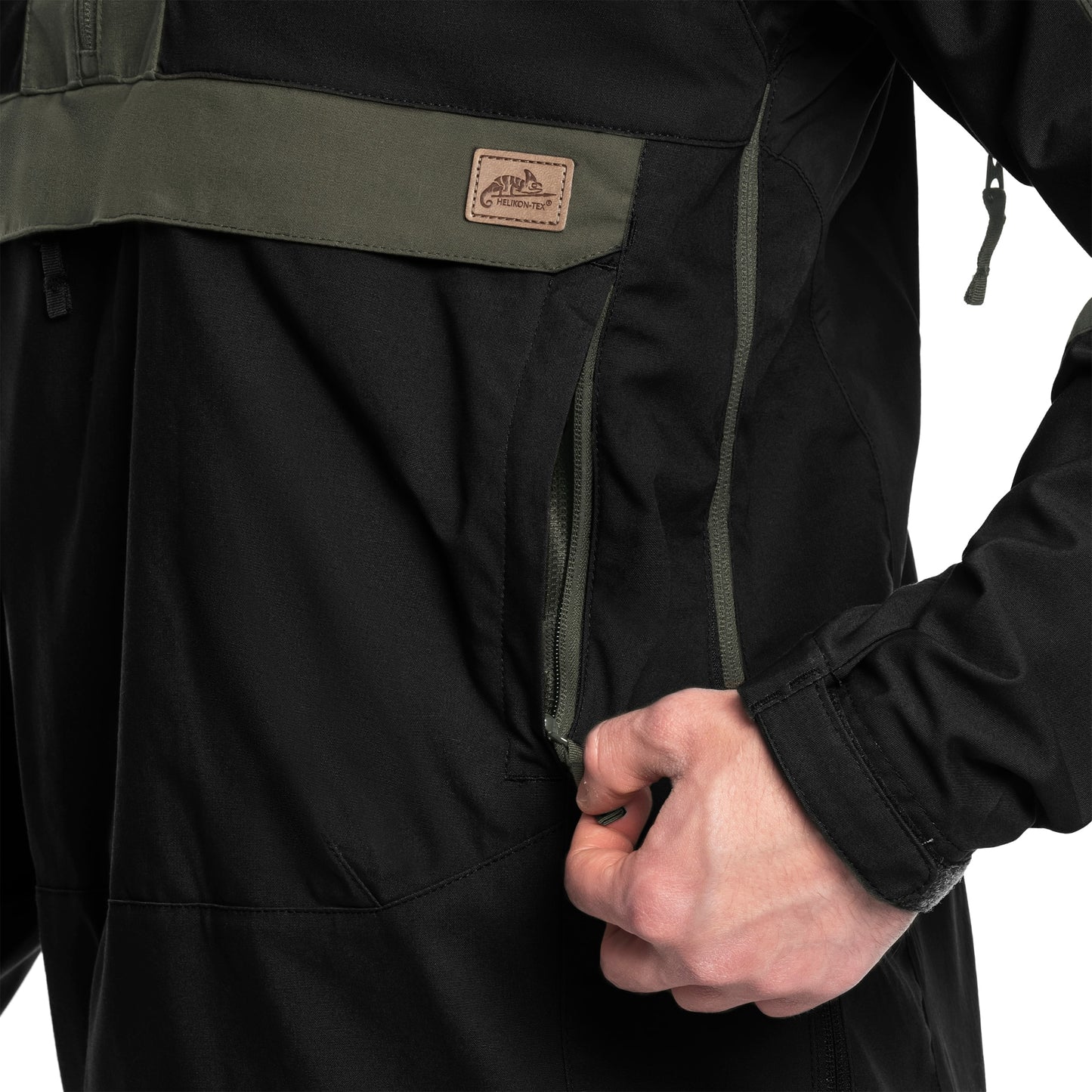Kurtka Helikon Woodsman Anorak - Black/Taiga Green