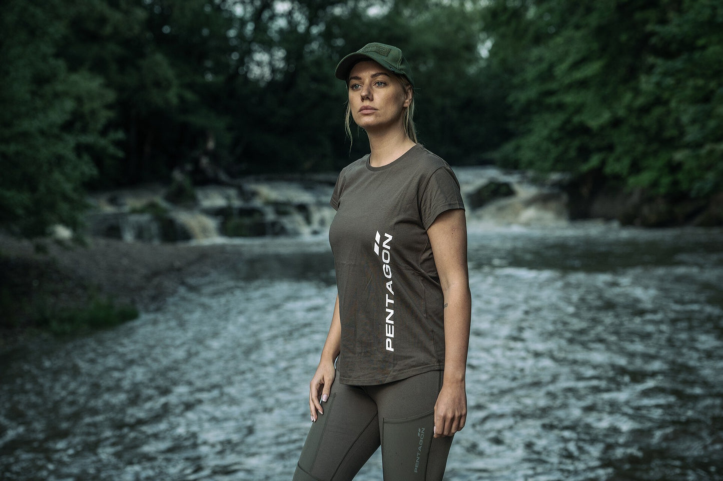 Koszulka T-shirt damska Pentagon Vertical - RAL 7013