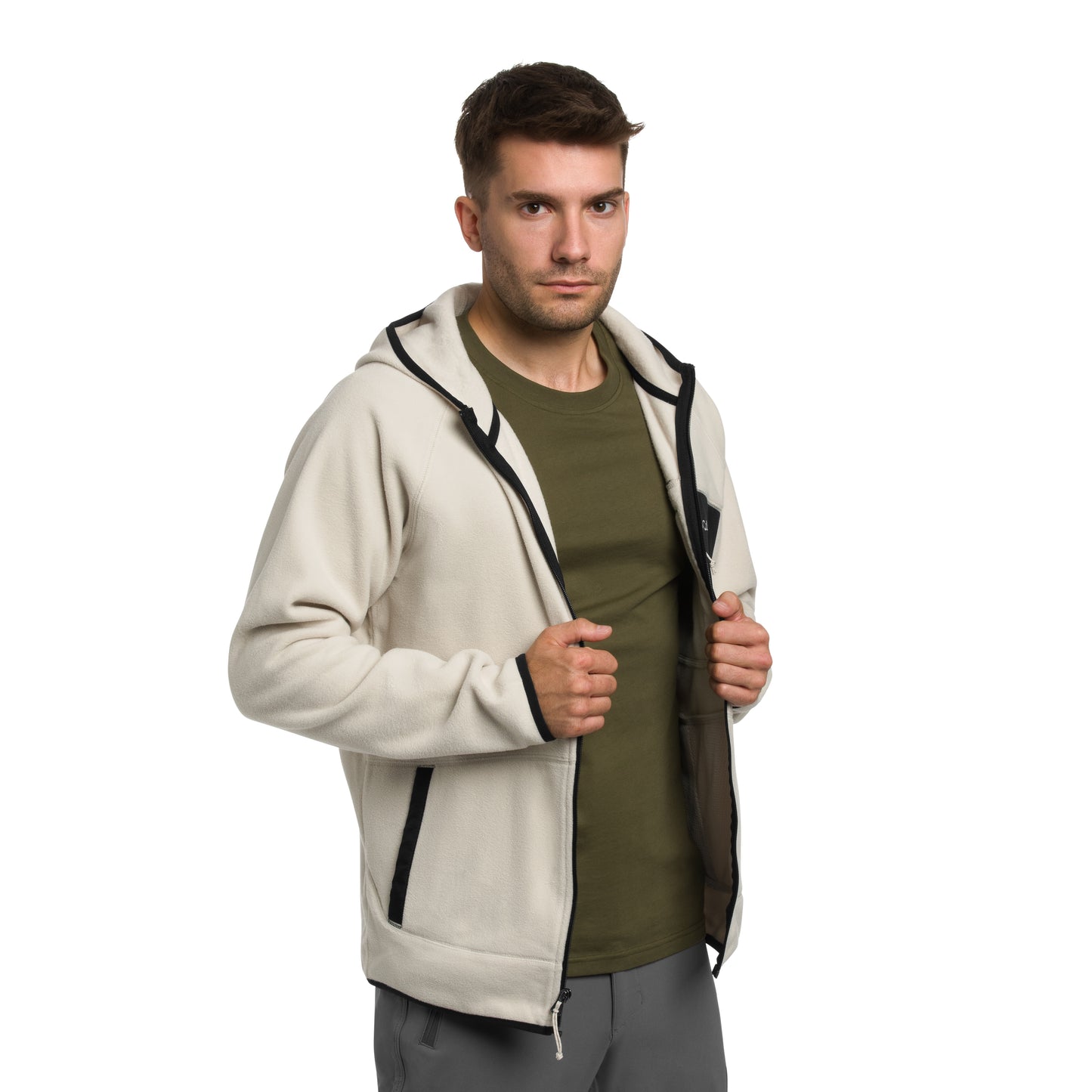 Polar Columbia Fast Trek Overlay Hooded - Dark Stone/Black