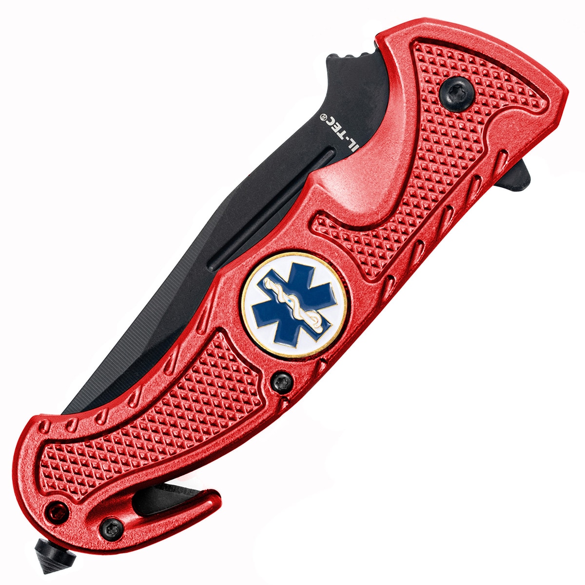 Nóż składany ratowniczy Mil-Tec Rescue Red
