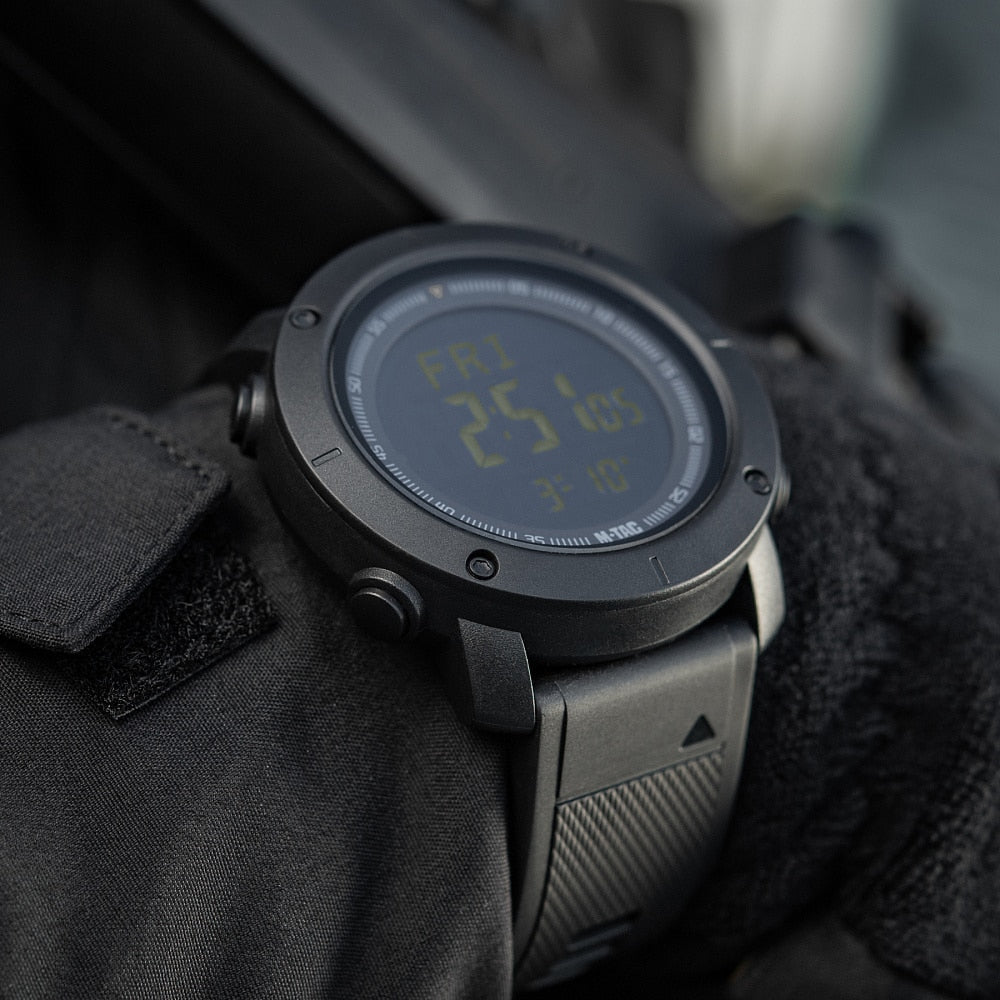 Zegarek taktyczny M-Tac z kompasem 2095 - Black