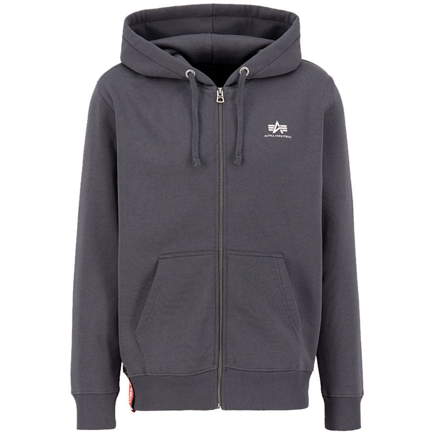 Bluza Alpha Industries Basic Zip Hoody Small Logo - Vintage Grey