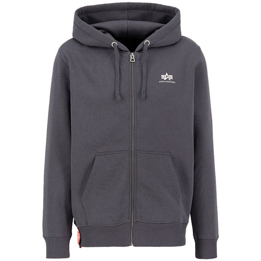 Bluza Alpha Industries Basic Zip Hoody Small Logo - Vintage Grey