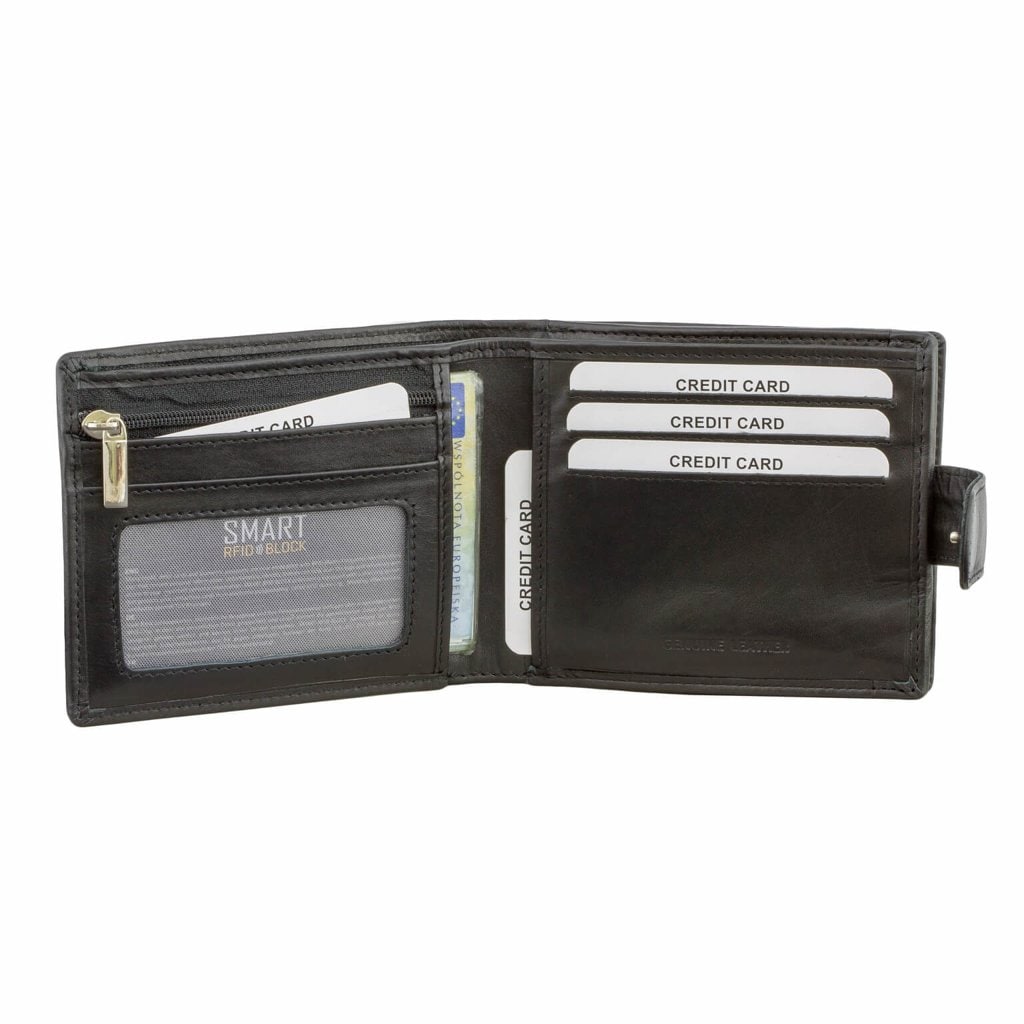 Portfel skórzany Koruma Smart RFID Block - Black