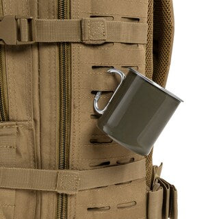 Kubek stalowy Mil-Tec z karabinkiem 250 ml - Olive