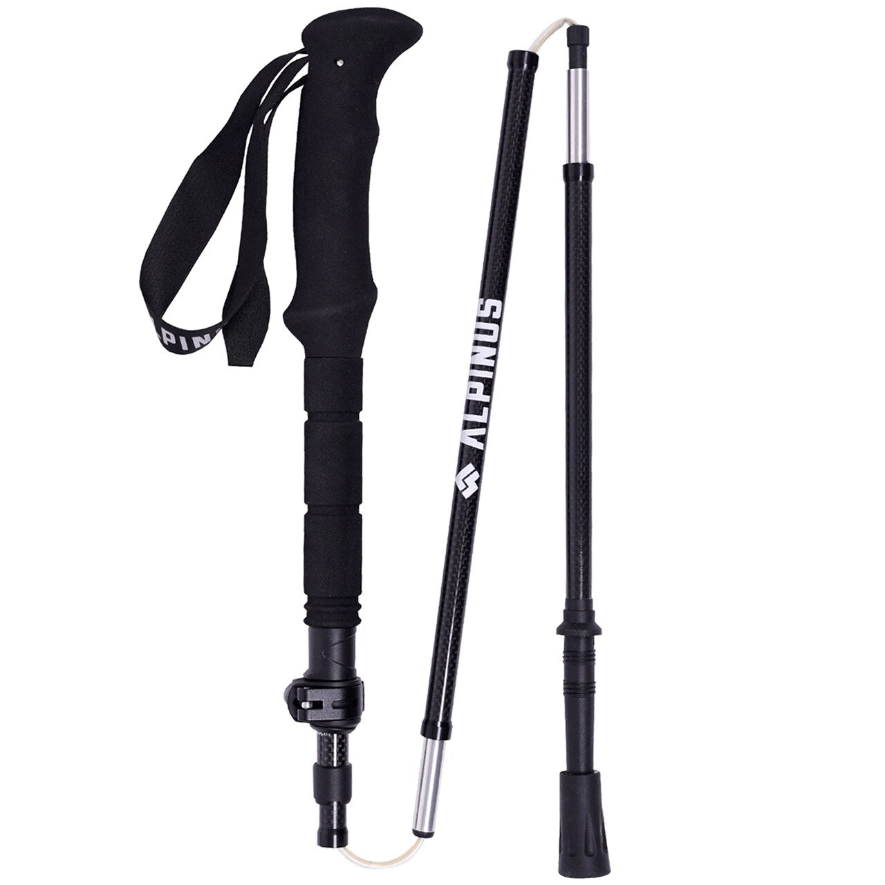 Kije trekkingowe składane Alpinus Zermatt - Black