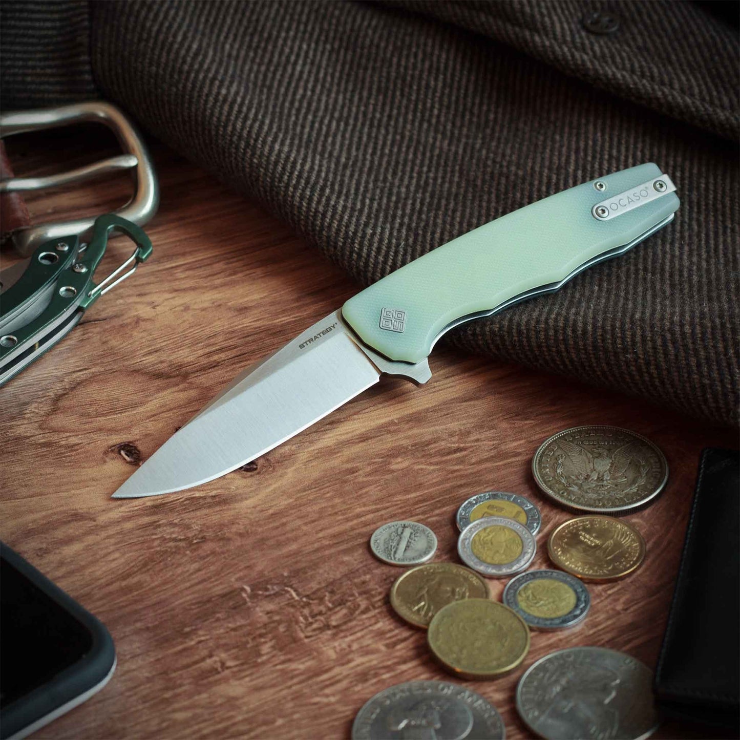Nóż składany Ocaso Strategy G10 - Satin/Jade