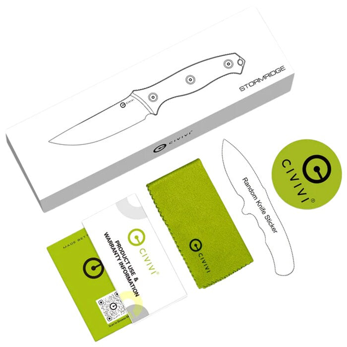 Nóż Civivi Stormridge Satin Nitro-V Canvas Micarta - Green