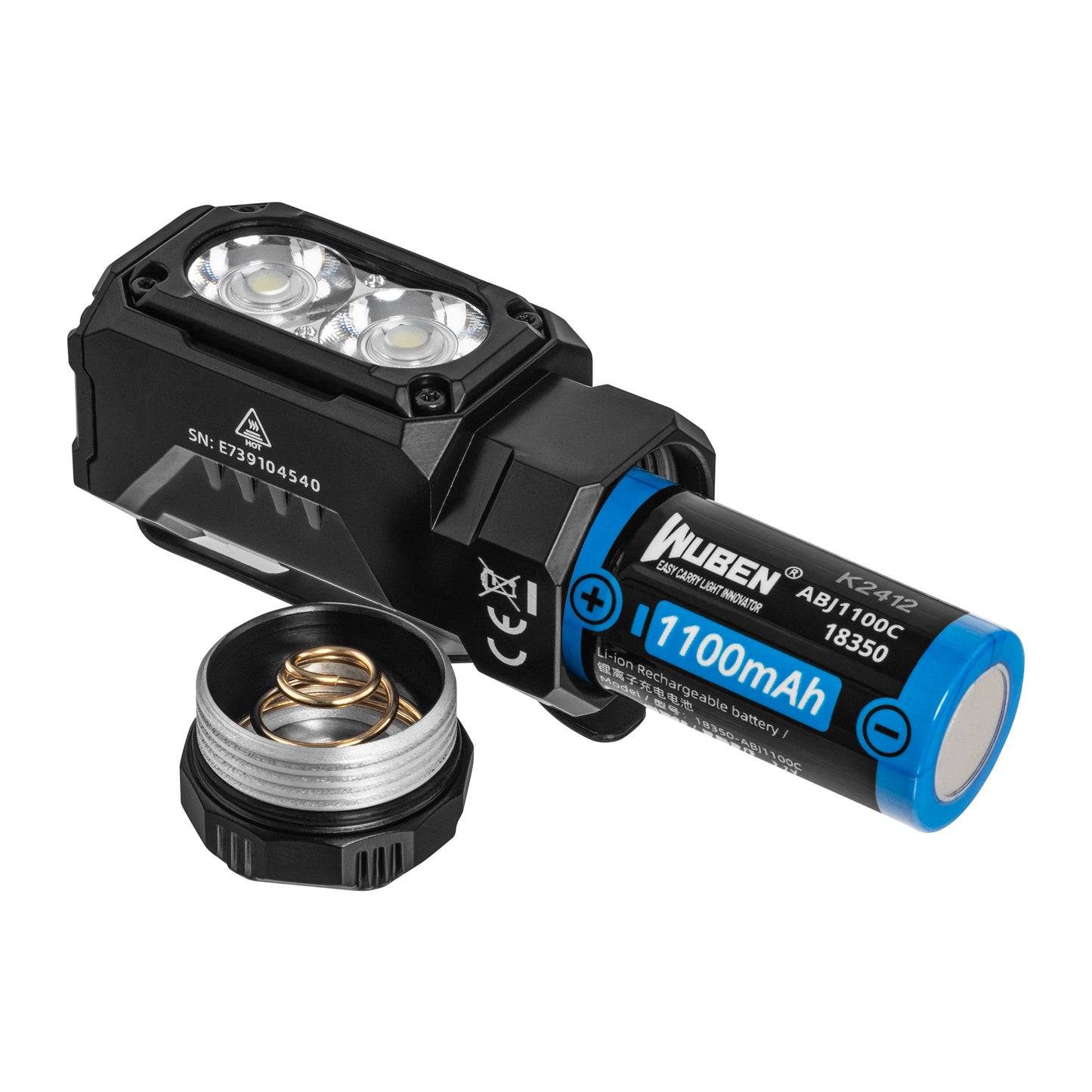 Latarka Wuben E7 6500K Black - 1800 lumenów
