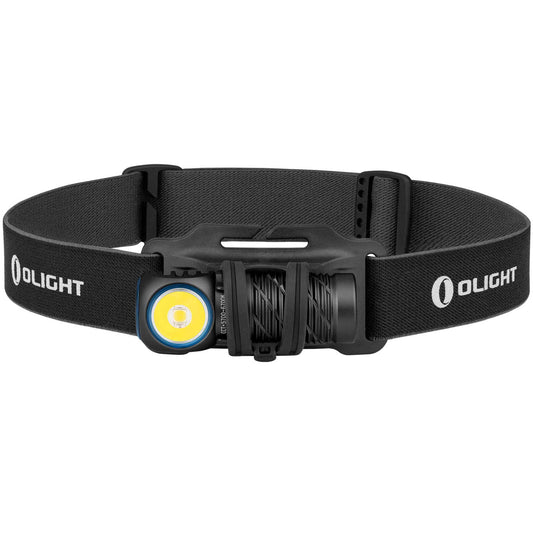 Latarka czołowa i kątowa Olight Perun 2 Mini Cool White Black z opaską - 1100 lumenów