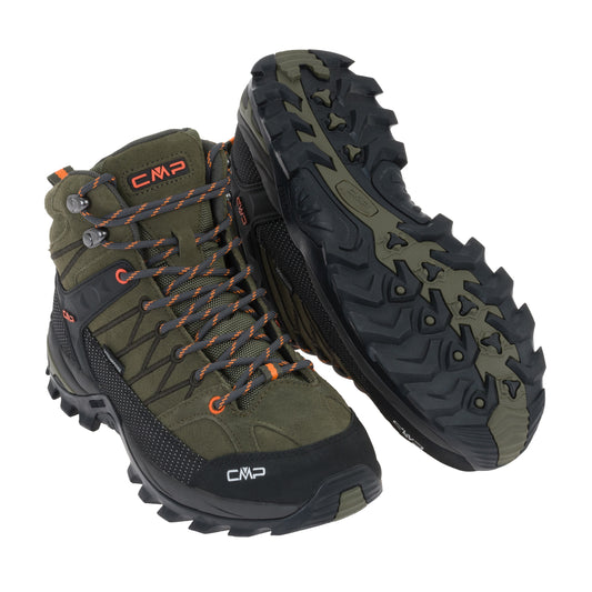 Buty trekkingowe CMP Rigel Mid Waterproof - Olive/Flame