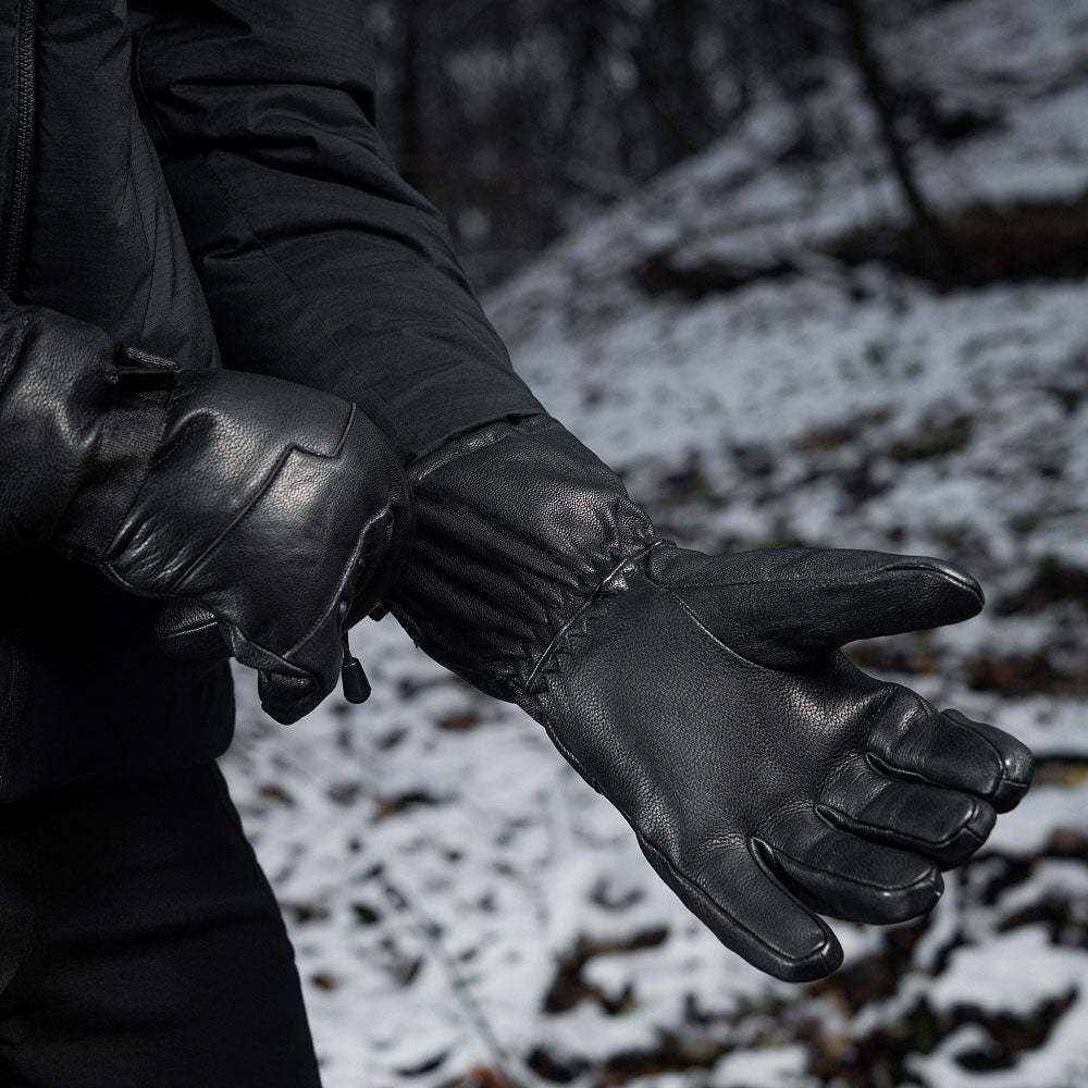 Rękawice zimowe skórzane M-Tac - Black