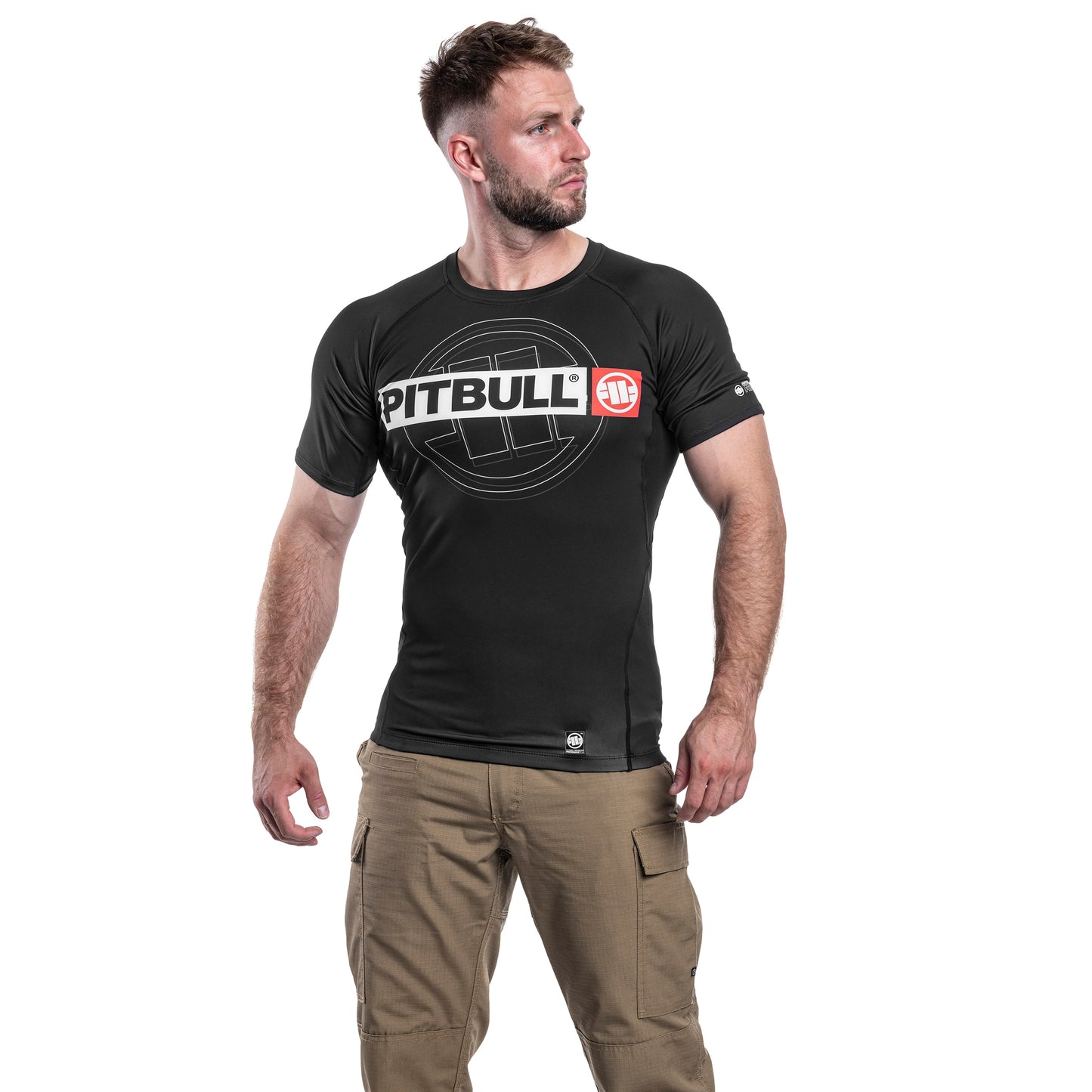 Koszulka termoaktywna Pitbull Rashguard Hilltop Sports II - Black