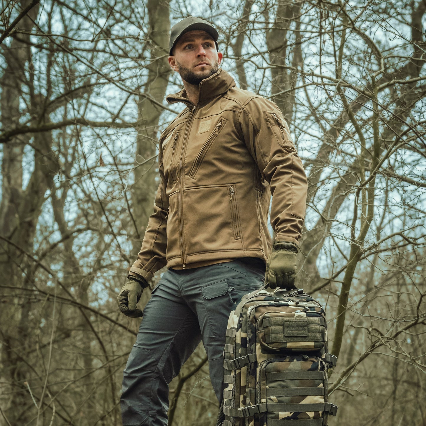 Kurtka Mil-Tec SCU 14 Softshell - Dark Coyote
