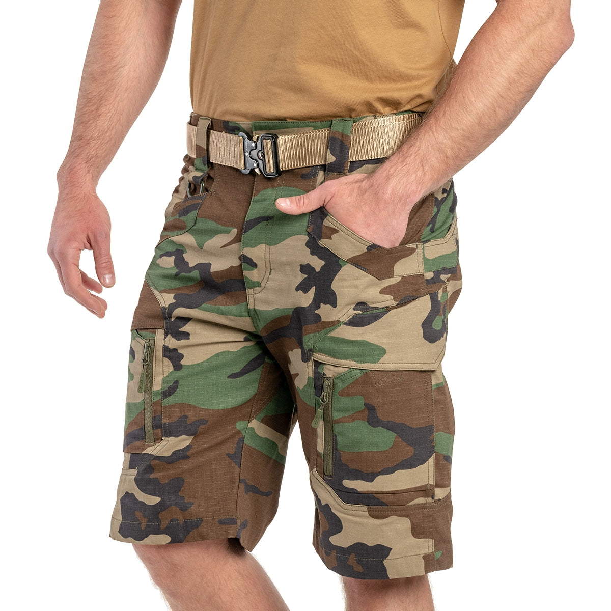 Szorty Mil-Tec Assault Rip-Stop - Woodland