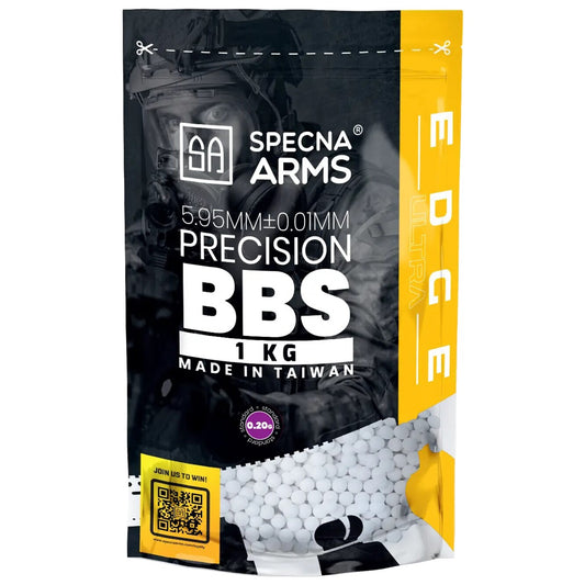 Kulki precyzyjne ASG Specna Arms Edge Ultra 0,20 g 1 kg - Białe