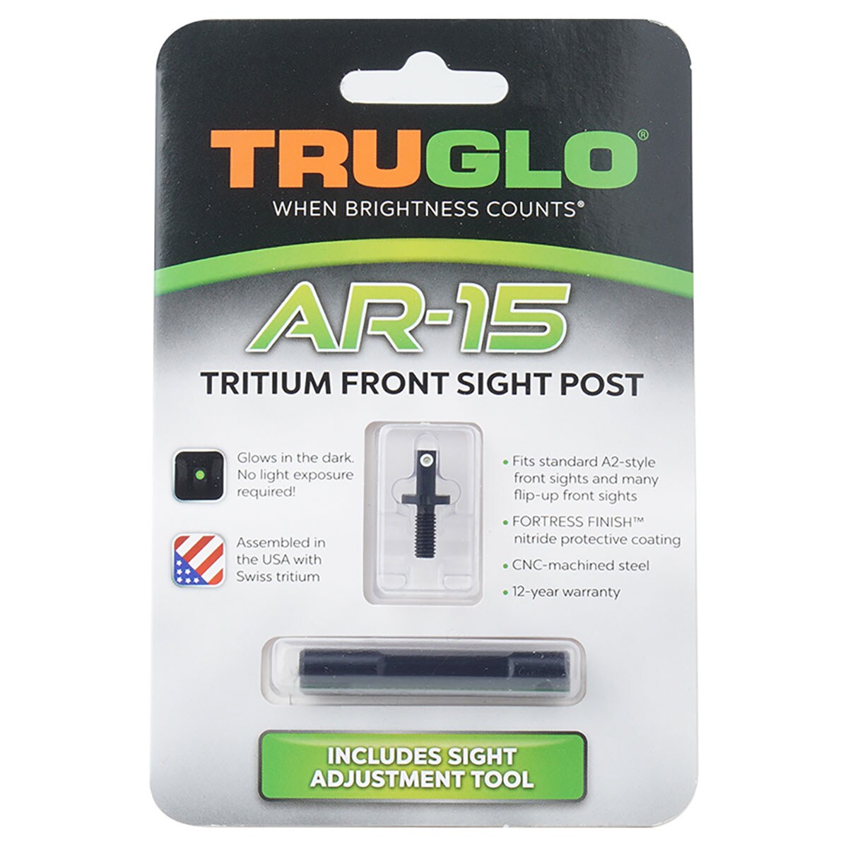 Muszka trytowa TruGlo do AR-15 - Zielona