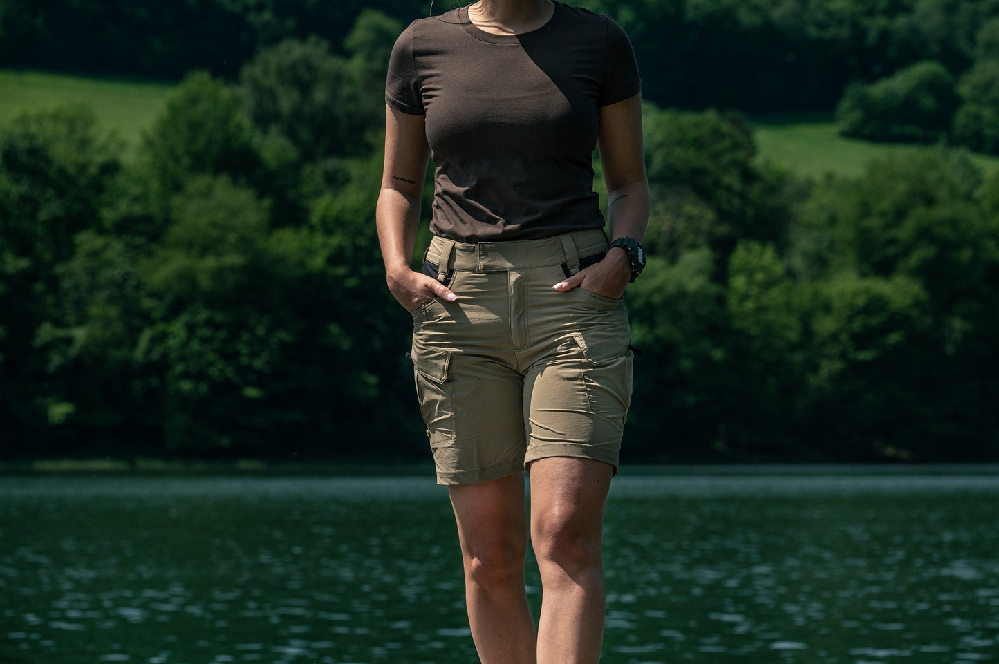 Szorty damskie Helikon OTP Nylon 8,5" - Khaki/Black