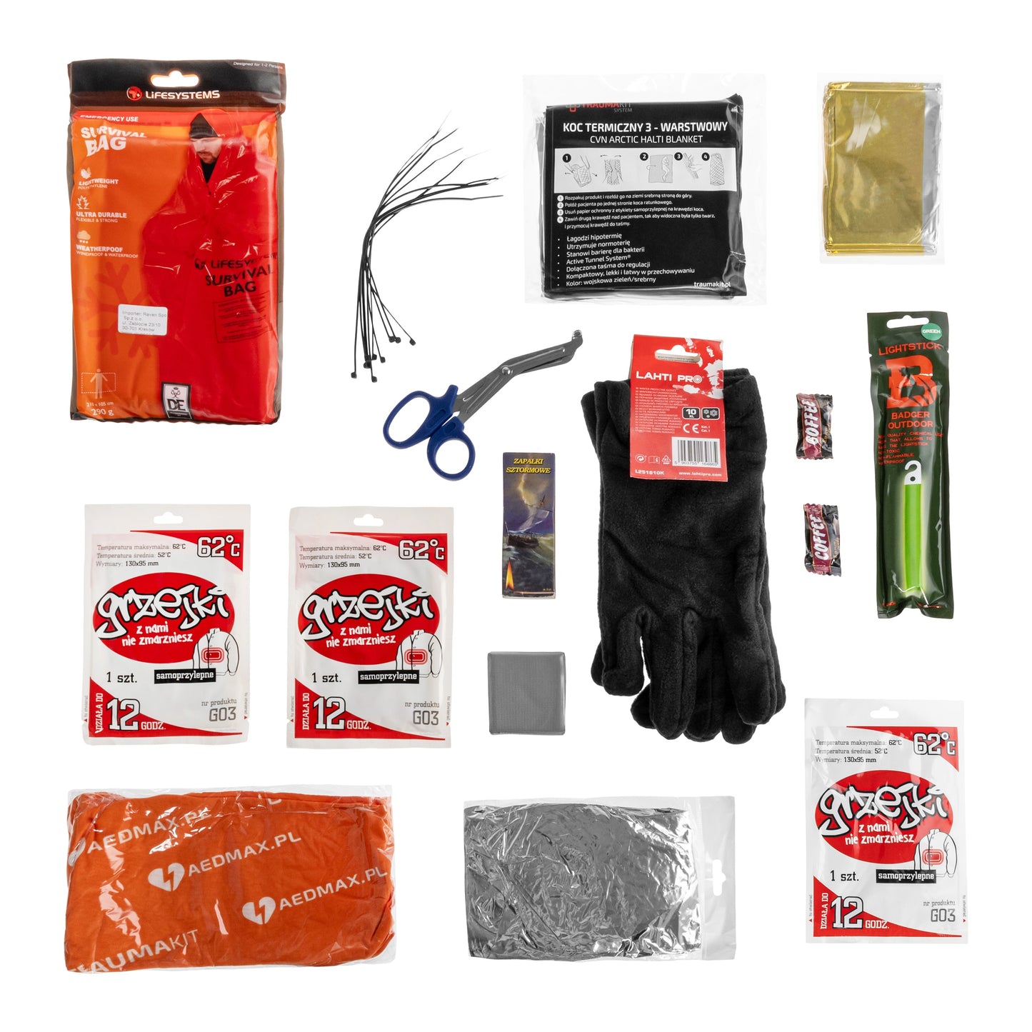 Apteczka modułowa AedMax Trauma Kit H Zielona - Hipotermia