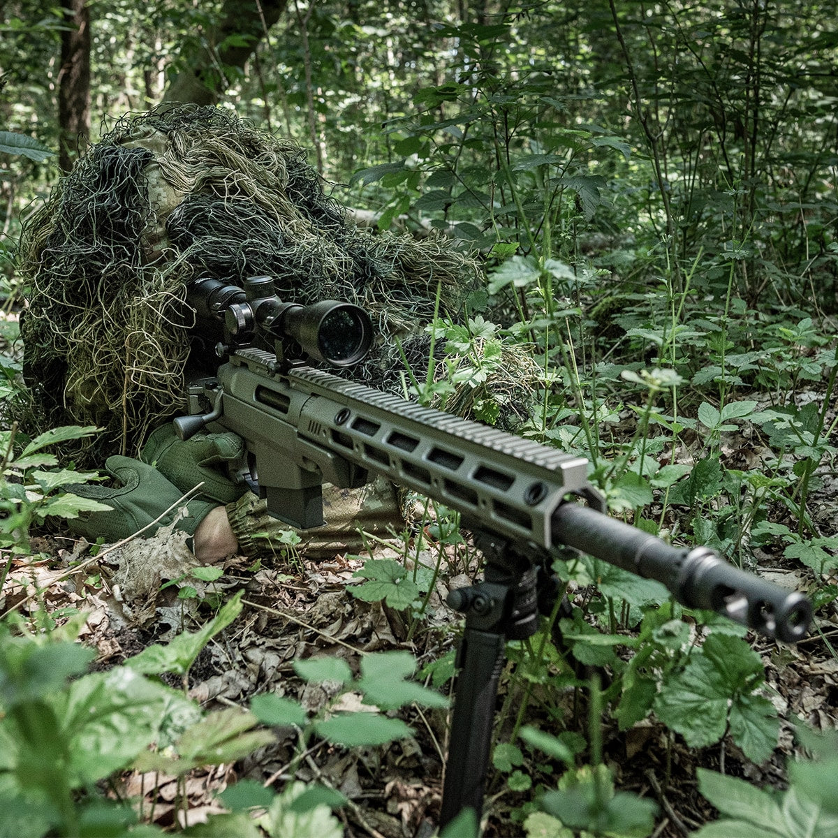 Strój maskujący MFH Ghilie Camo Parka Woodland