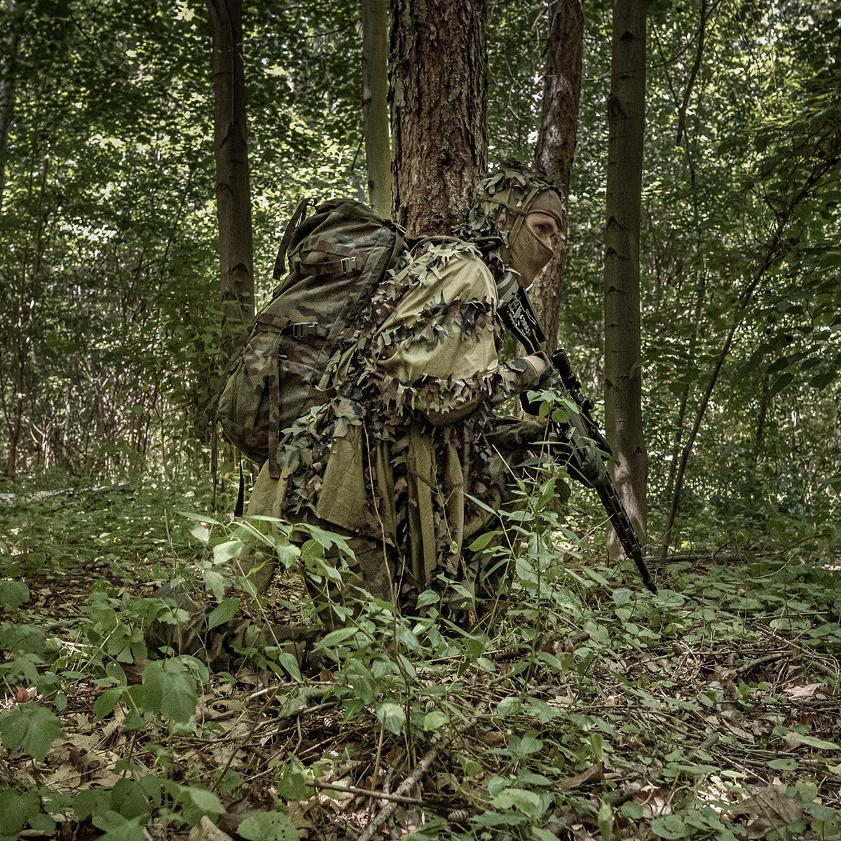 Strój maskujący Helikon Leaf Ghillie - US Woodland