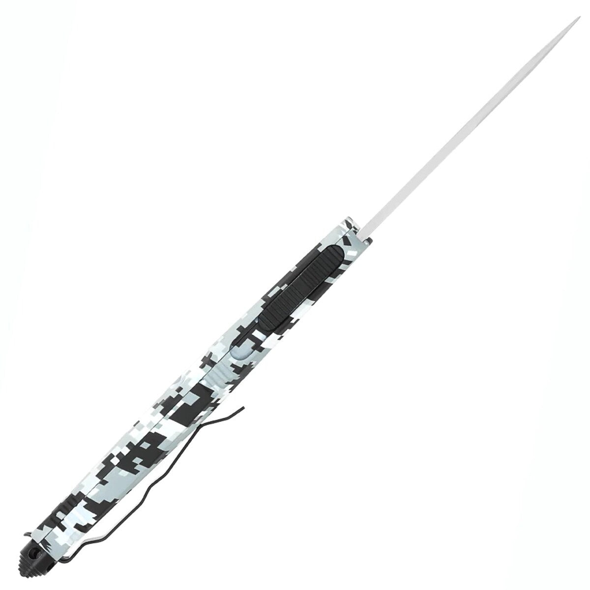 Nóż sprężynowy CobraTec FS-3 Large Drop-Point - Winter Digi Camo