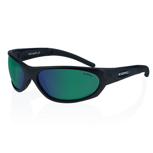 Okulary przeciwsłoneczne OPC Military Marines Black Matt Green Revo z polaryzacją