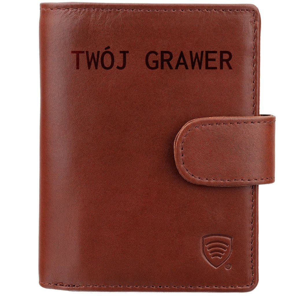 Portfel Koruma Smart RFID Block na karty i monety - Brown