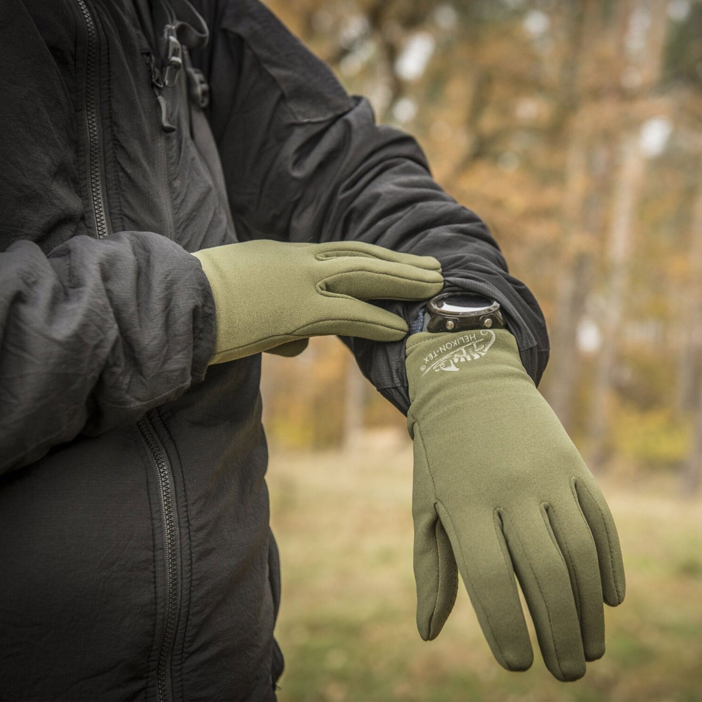 Rękawice Helikon Trekker Outback Gloves - Olive Green