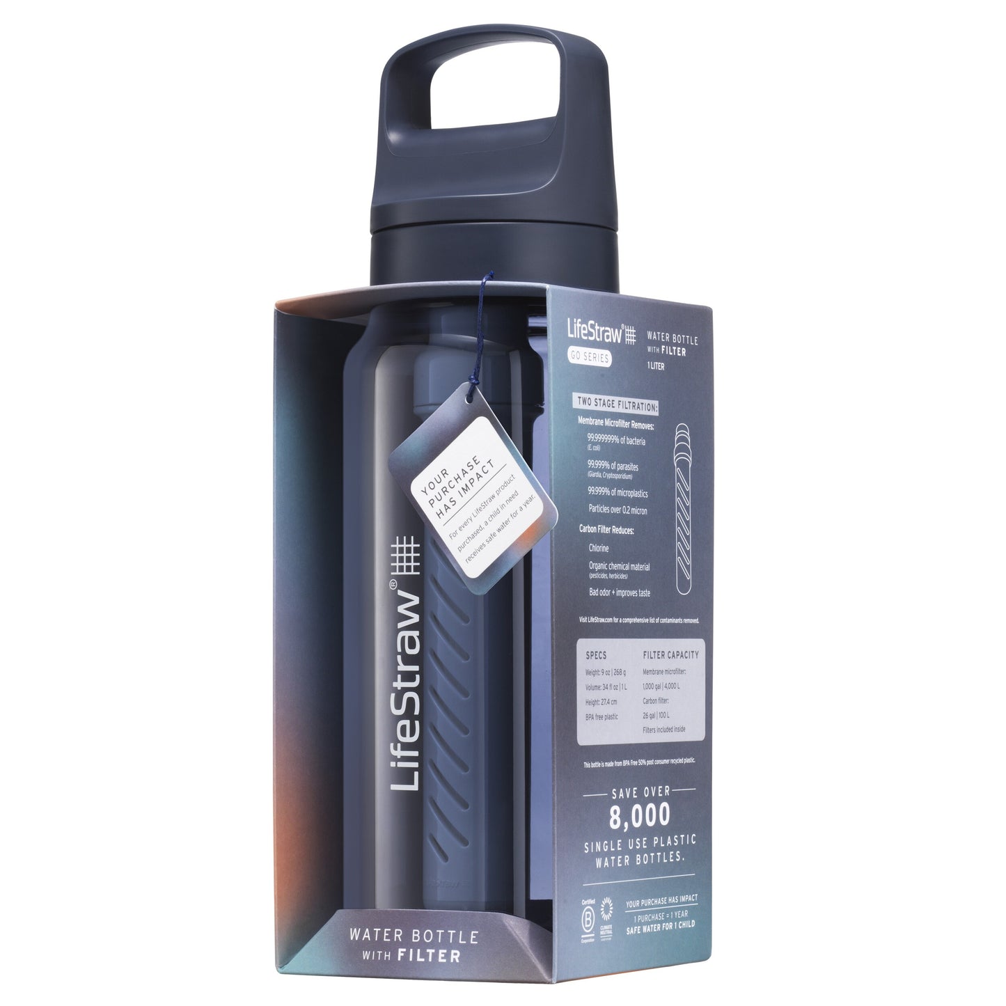Butelka z filtrem LifeStraw Go 2.0 Tritan 1 l - Aegean Sea