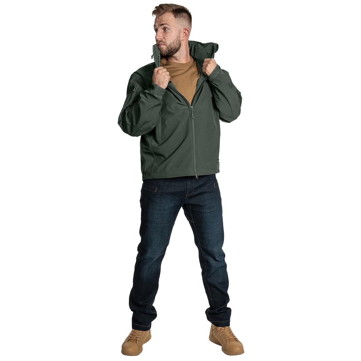 Kurtka Helikon Gunfighter Softshell Shark Skin Windblocker - Foliage Green