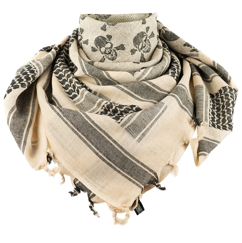 Arafatka chusta ochronna M-Tac Shemagh Pirate Skull - Coyote/Black