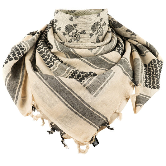 Arafatka chusta ochronna M-Tac Shemagh Pirate Skull - Coyote/Black