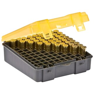 Pudełko amunicyjne Plano kal. 38 Special 100 szt. - Dark Grey/Transparent Amber