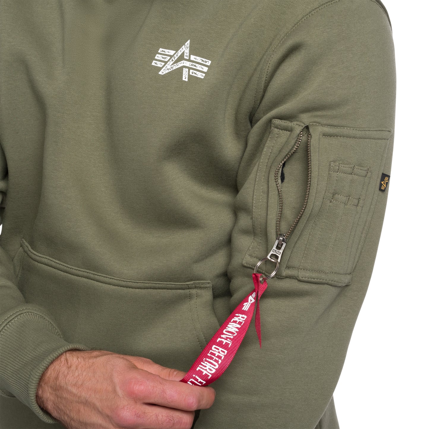 Bluza Alpha Industries Signature Back Print - Sage Green
