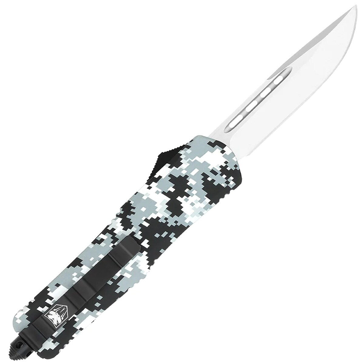 Nóż sprężynowy CobraTec FS-3 Large Drop-Point - Winter Digi Camo