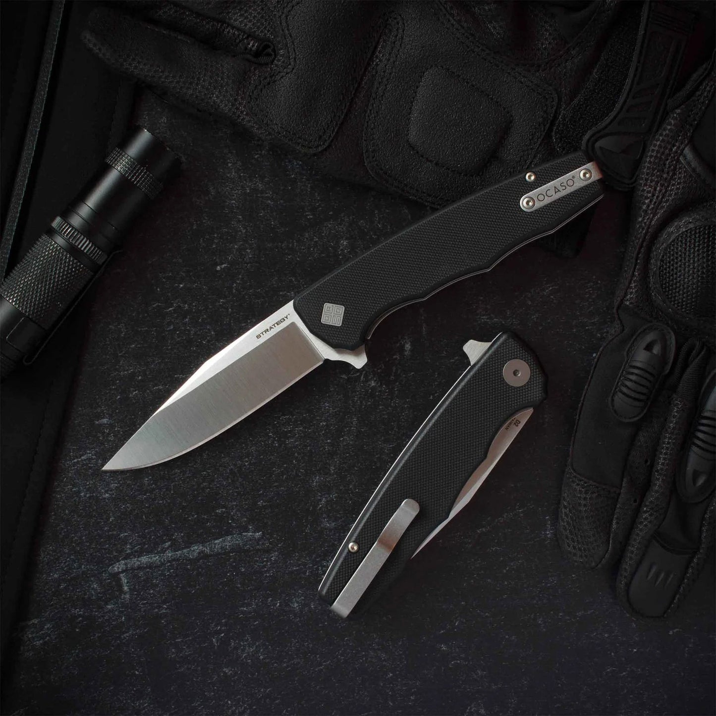 Nóż składany Ocaso Strategy G10 - Satin/Black