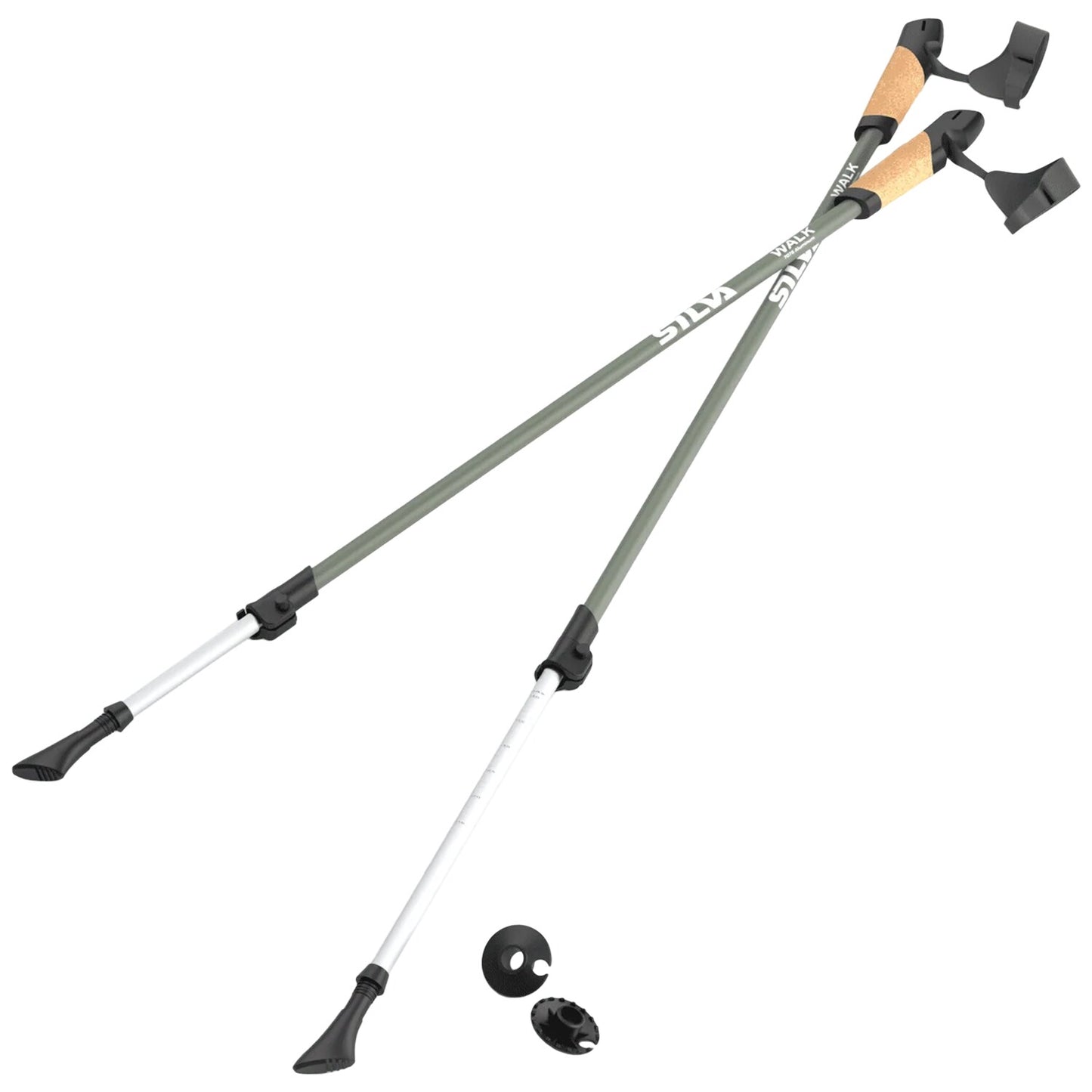 Kije do nordic walking Silva Walking Poles Aluminum Cork - Green
