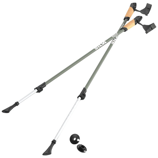 Kije do nordic walking Silva Walking Poles Aluminum Cork - Green