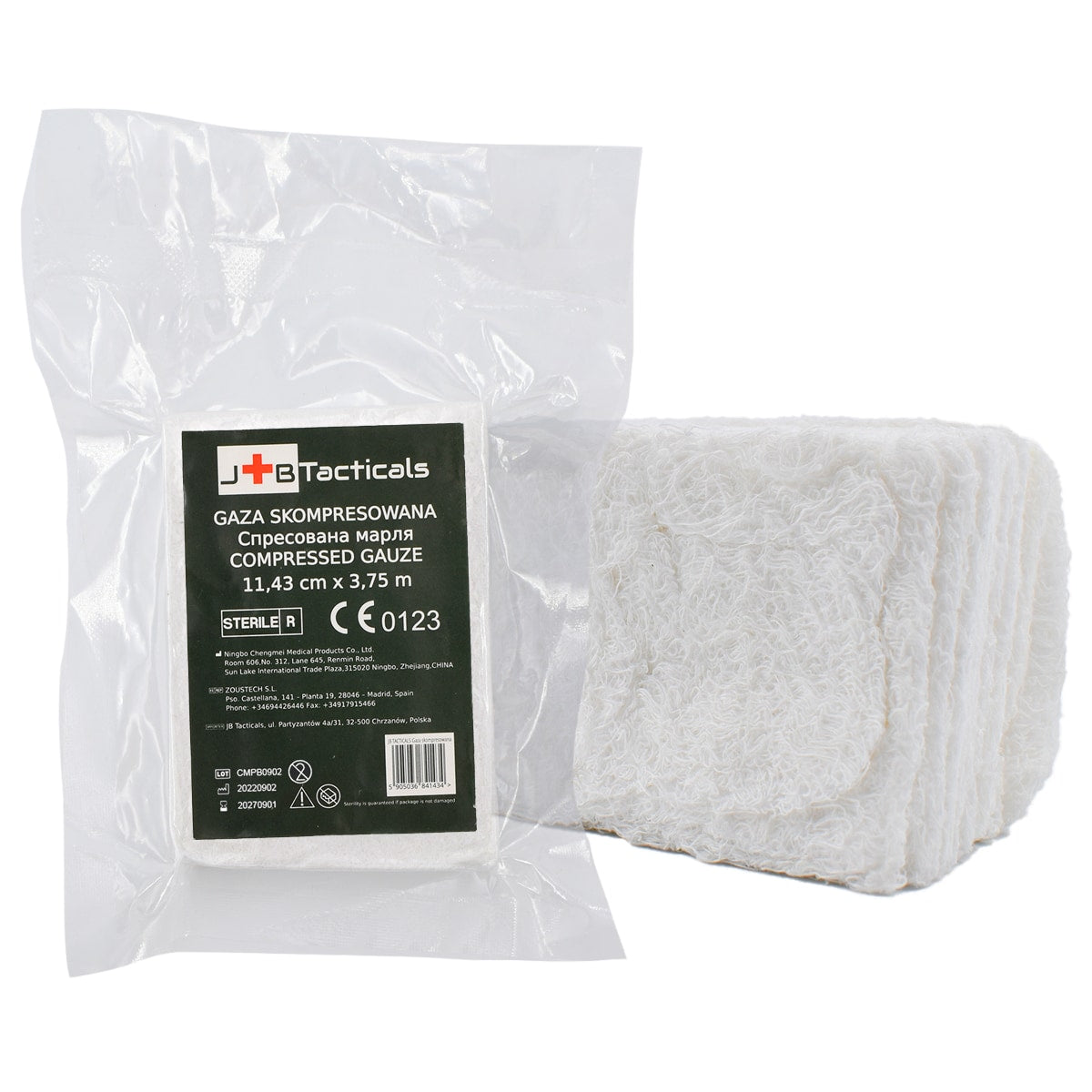 Gaza skompresowana JB Tacticals Z-Fold 11,43 x 375 cm