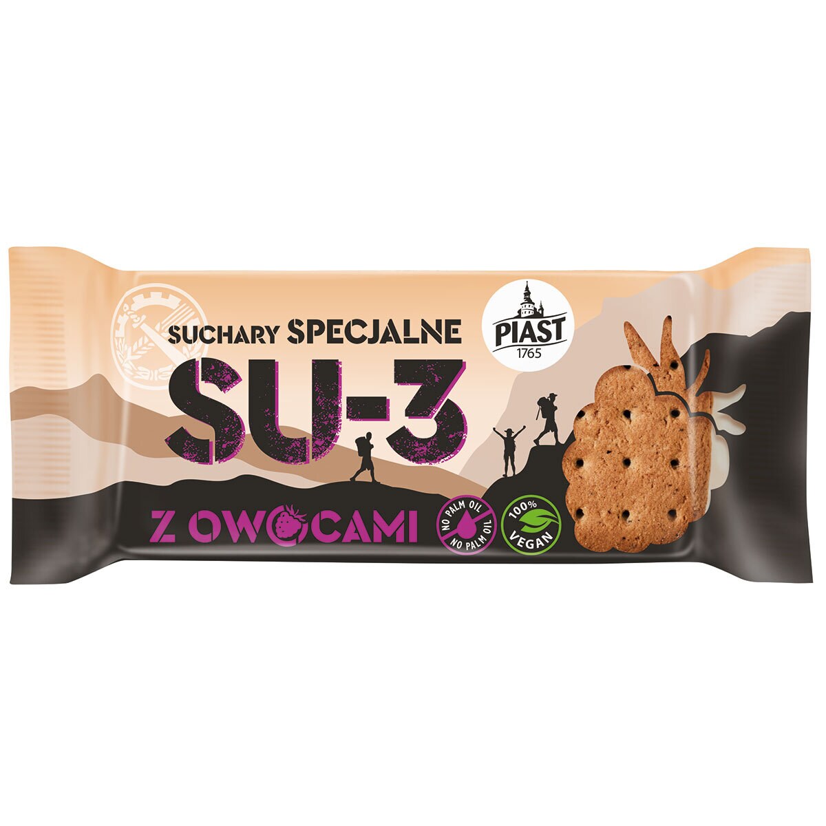 Suchary specjalne Piast SU-3 owoce liofilizowane 70 g - 10 szt.