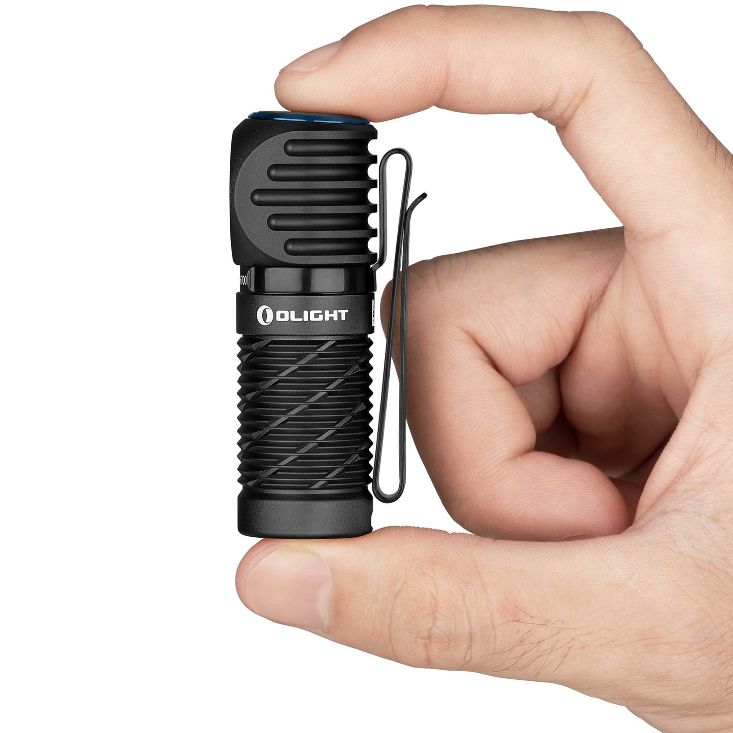Latarka czołowa i kątowa Olight Perun 2 Mini Cool White Black z opaską - 1100 lumenów
