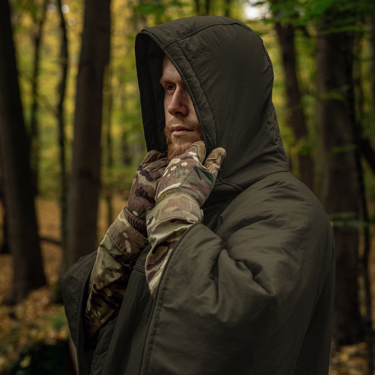Ponczo Helikon Swagman Roll Climashield Apex z funkcją śpiwora - Taiga Green