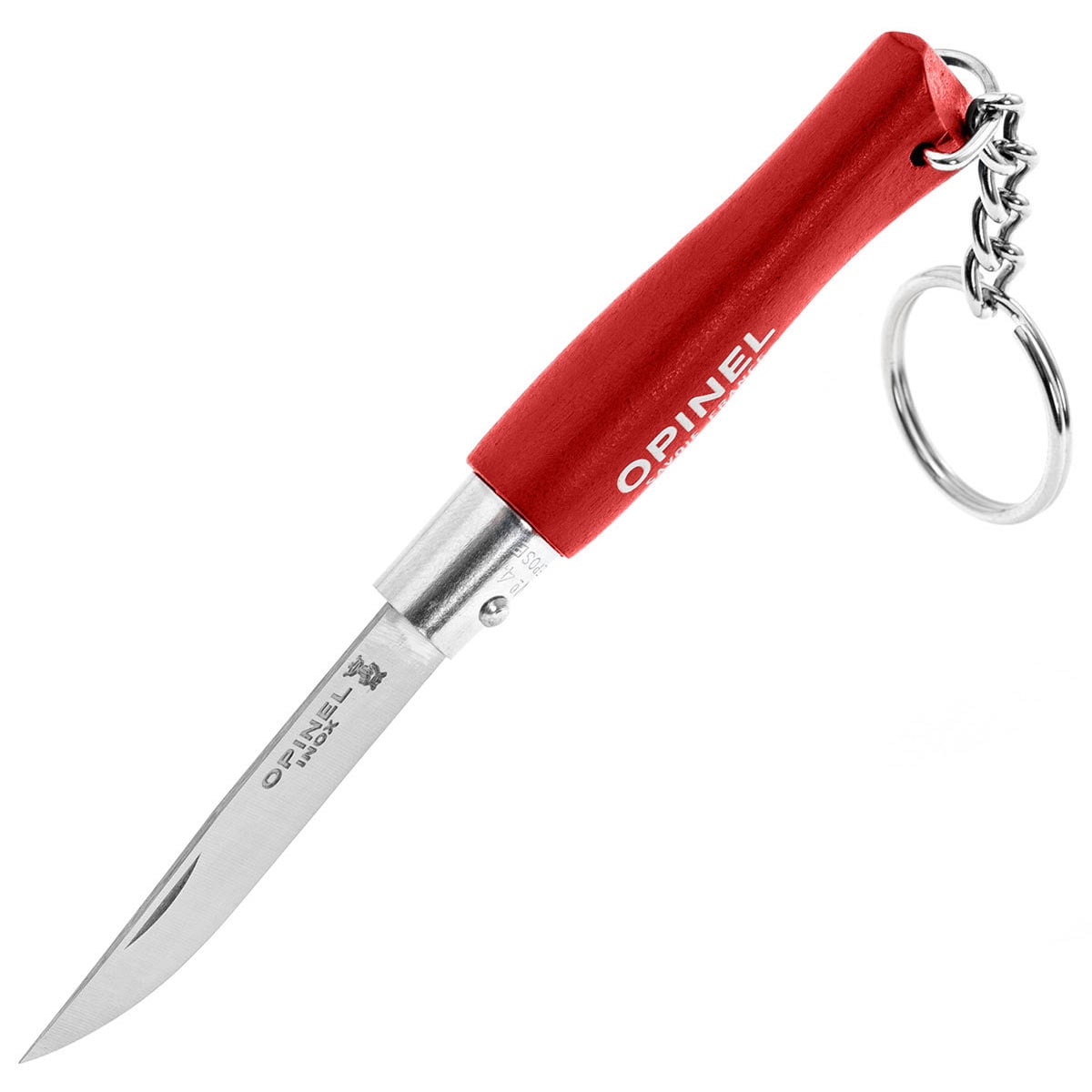 Nóż składany Opinel No.4 Colorama Inox Brelok - Red