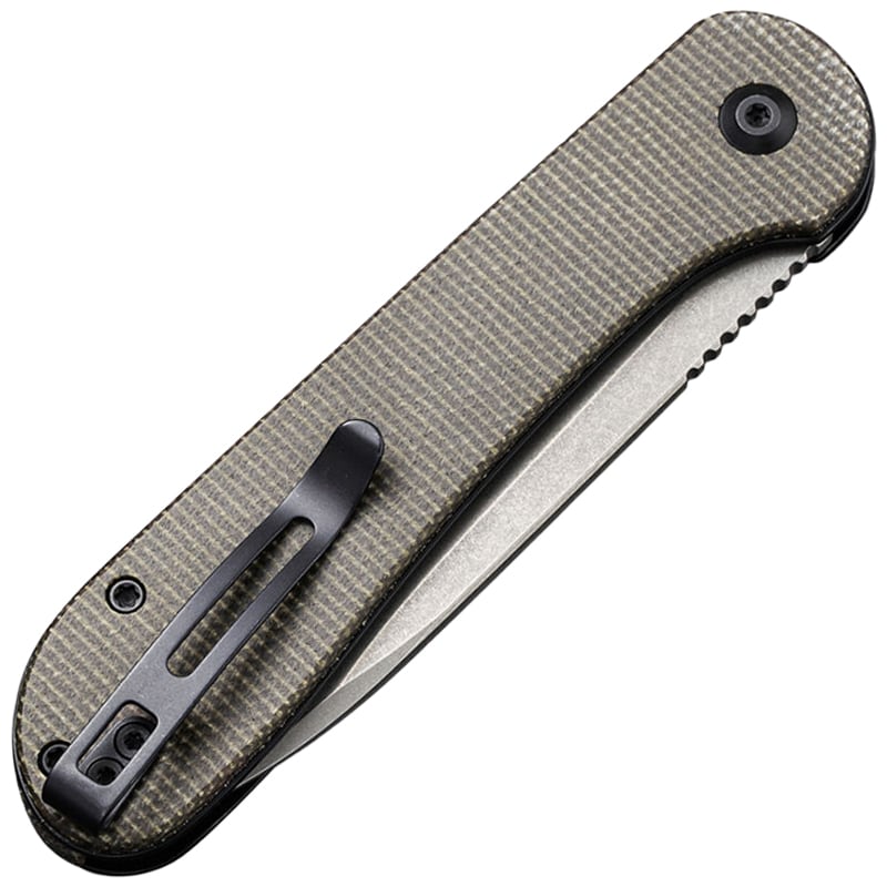 Nóż składany Civivi Elementum Button Lock - Dark Green Micarta