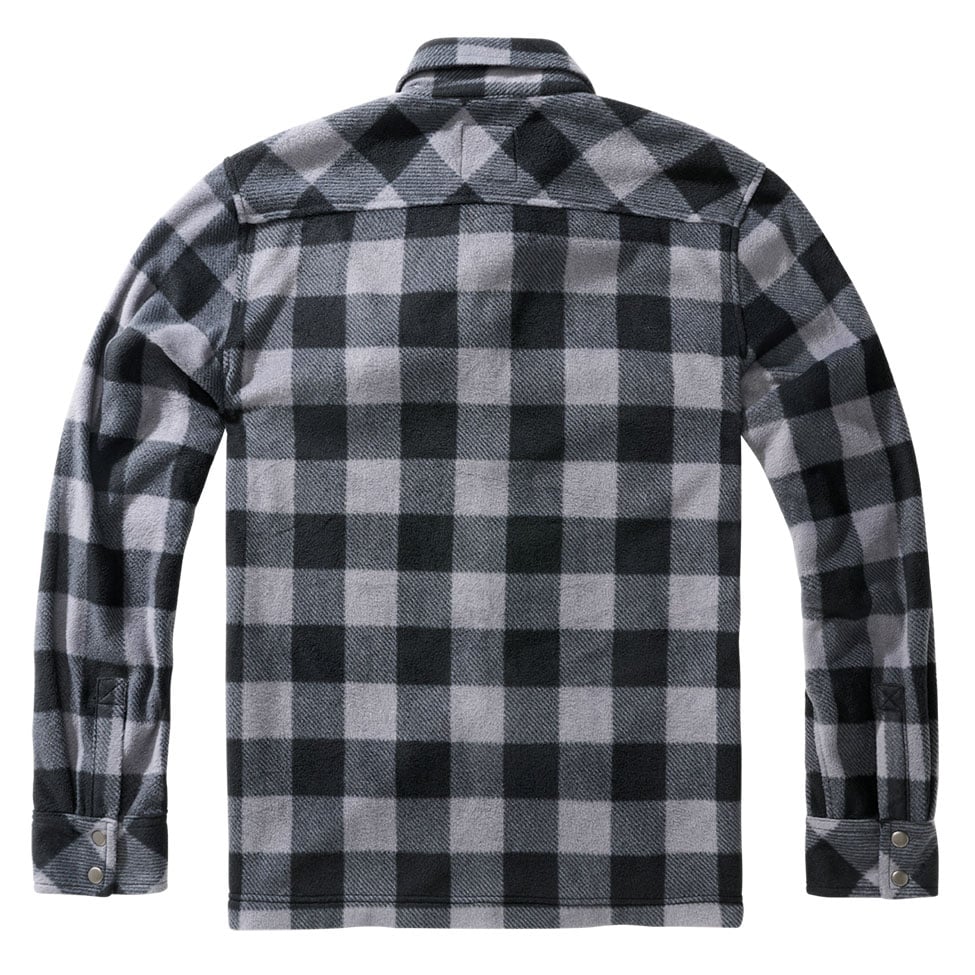 Koszula Brandit Jeff Fleece Long Sleeve - Black/Grey