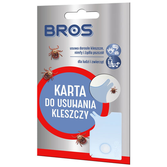 Karta do usuwania kleszczy Bros z lupą