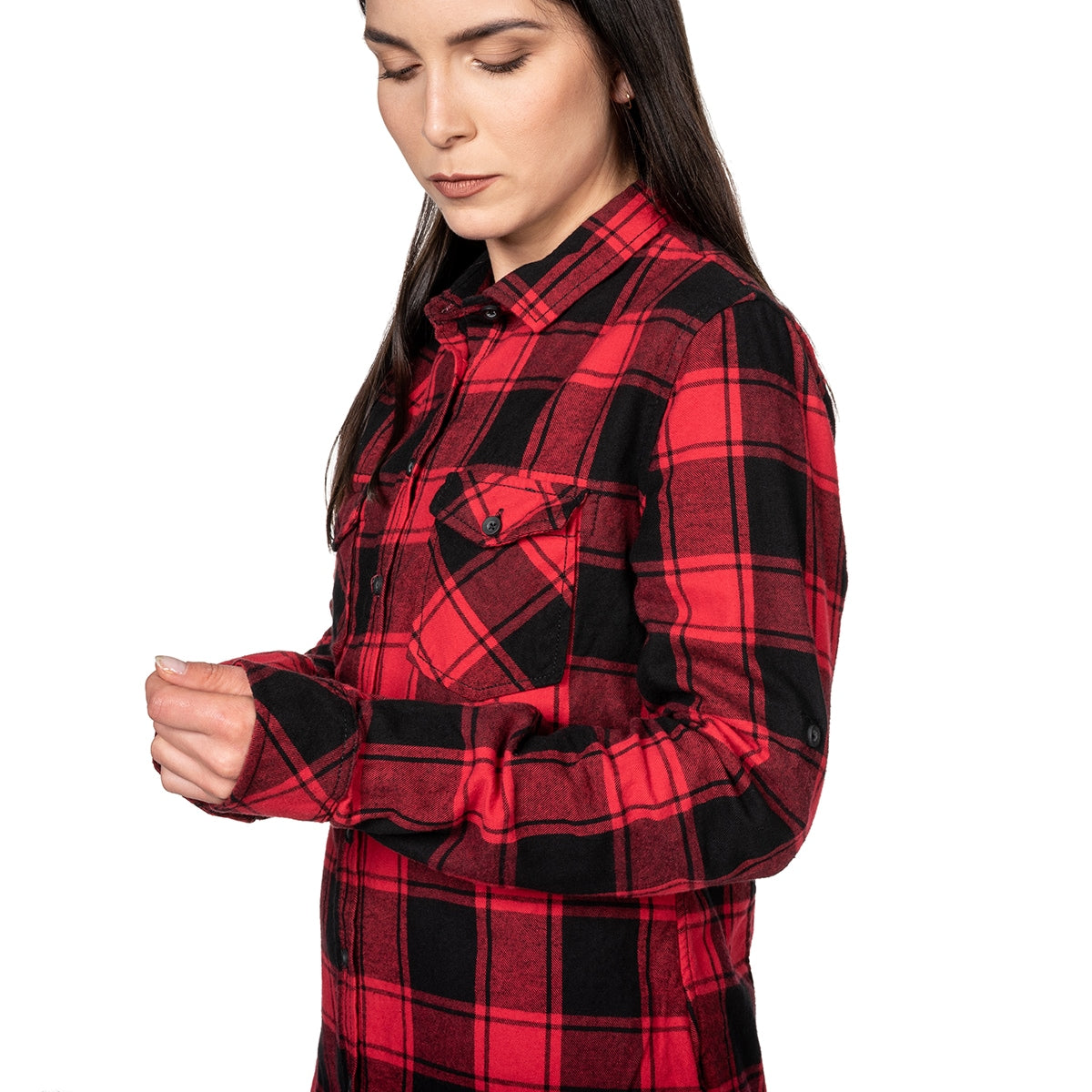 Koszula damska Brandit AMY flanelowa - Red/Black