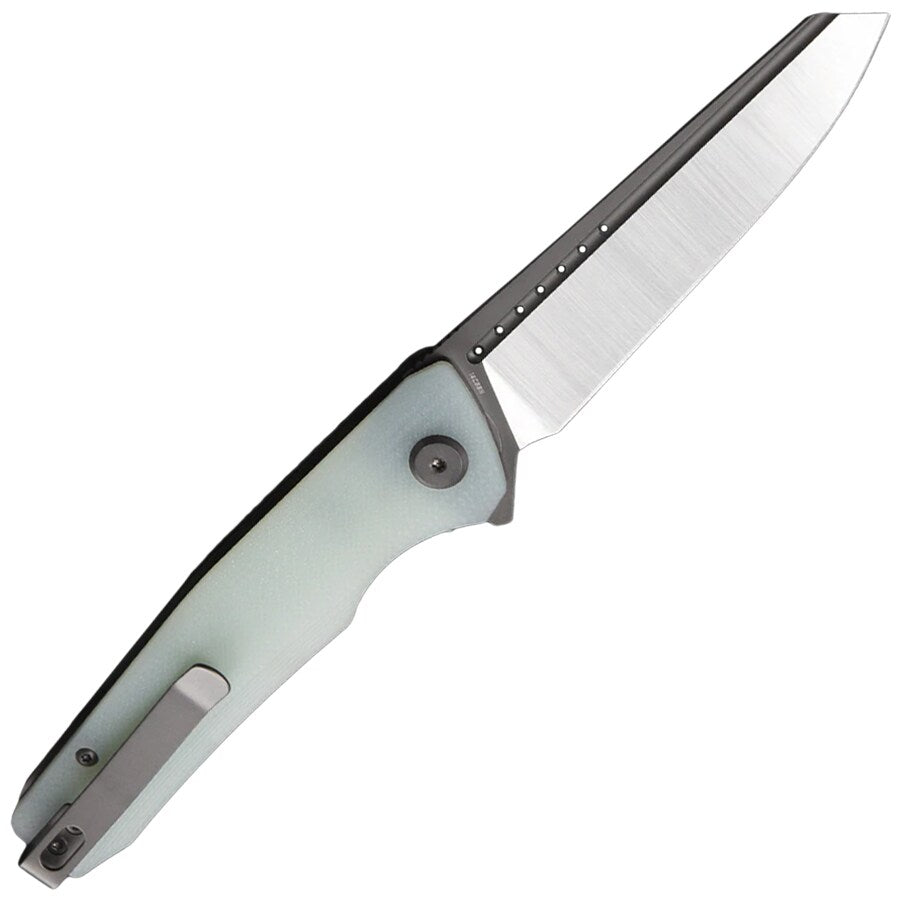 Nóż składany Bestech Knives Slyther - Grey Titanized/Satin, Transparent G10